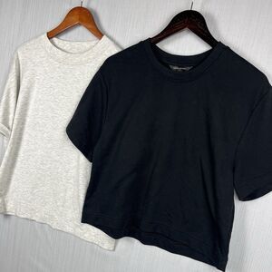 Banana Republic Factory Lounge Tee Bundle Women’s M Terry Dolman + Crop Set GUC